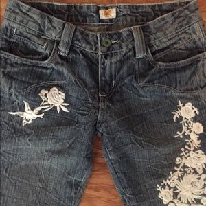 Crochet Bootcut Antik Denim Jeans, 32” inseam